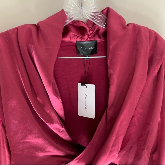 NWT Line and Dot Simone Long Sleeve Top in Cranberry M - Picture 6 of 12